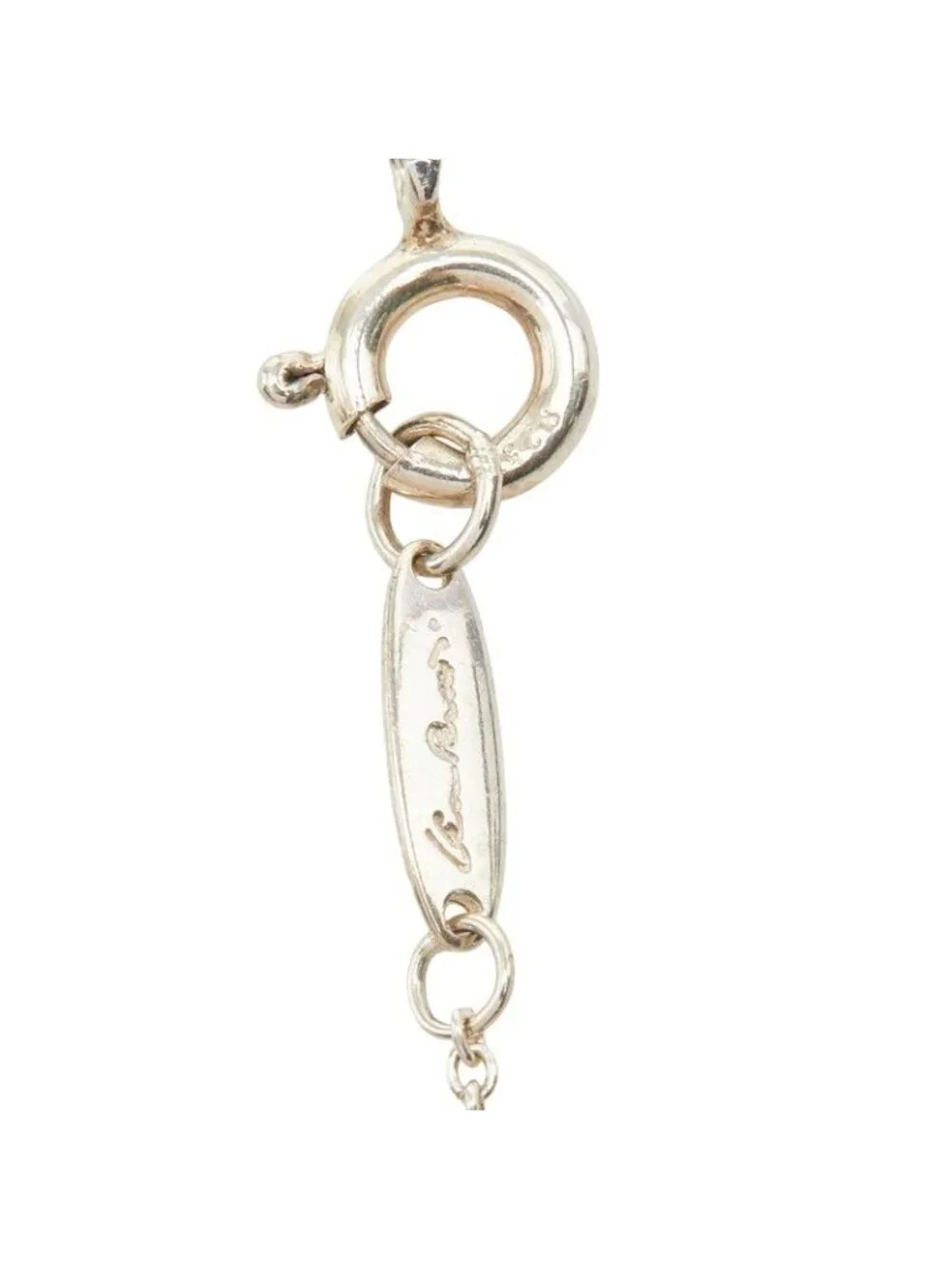 Tiffany & Co Elsa Peretti Small Cross Chain Pendant 925 Sterling Silver